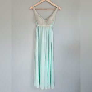 RARE Vintage 60s Hollywood Vassarette Crepelon Lingerie Pant Gown Boudoir Pin-Up